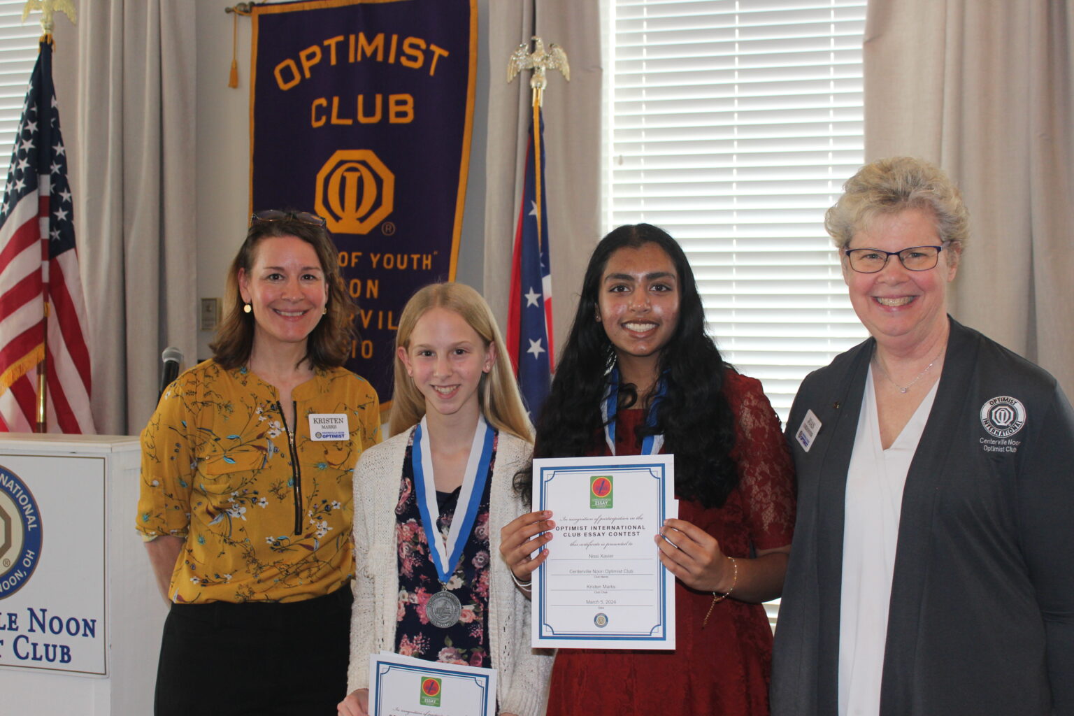 2024 Essay Contest Winners Read Their Essays Centerville Noon Optimist